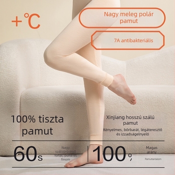 Női pamut hőtartó leggings, vékony, karcsú fazon, őszi-téli szezonra