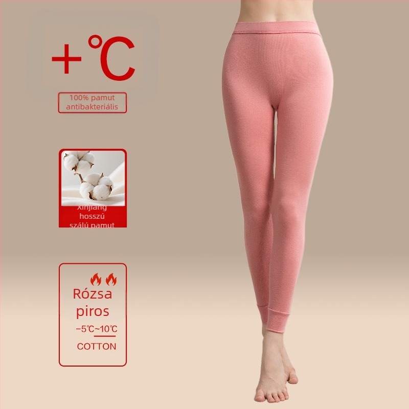 Női pamut hőtartó leggings, vékony, karcsú fazon, őszi-téli szezonra