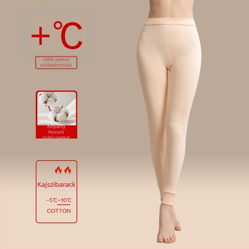 Női pamut hőtartó leggings, vékony, karcsú fazon, őszi-téli szezonra