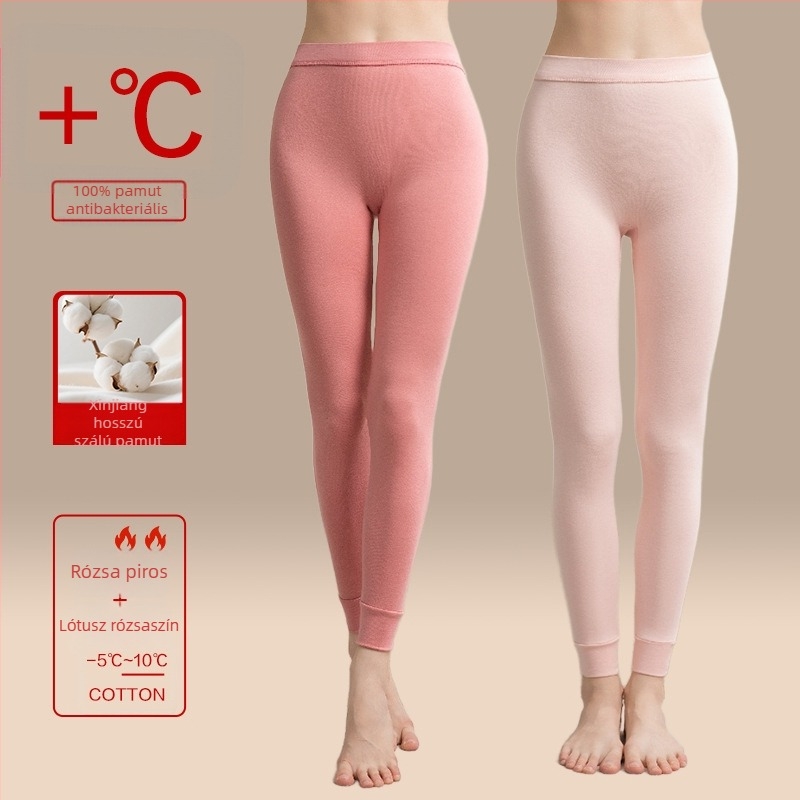 Női pamut hőtartó leggings, vékony, karcsú fazon, őszi-téli szezonra