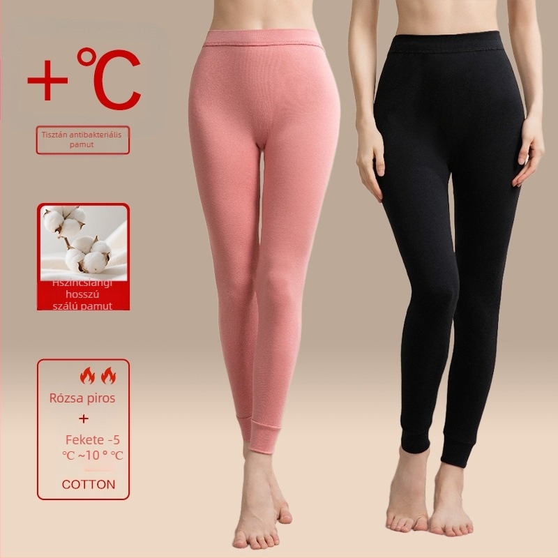 Női pamut hőtartó leggings, vékony, karcsú fazon, őszi-téli szezonra