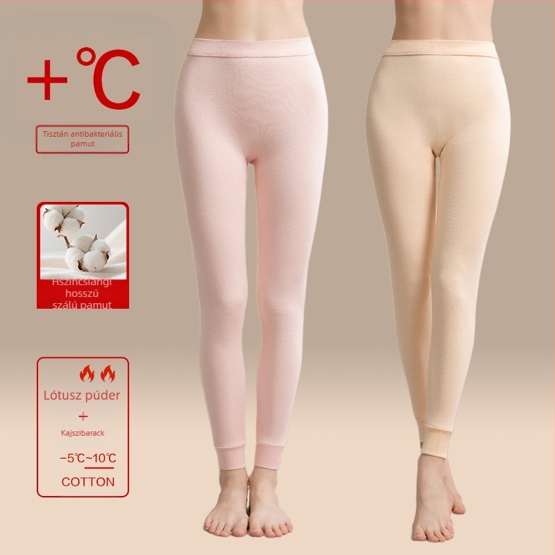 Női pamut hőtartó leggings, vékony, karcsú fazon, őszi-téli szezonra