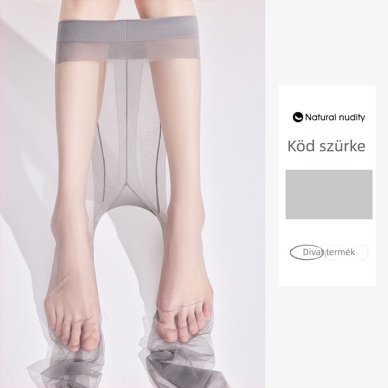 Ultra vékony 0D harisnya, varrat nélküli, áttetsző nylonból, egyszínű mintával, formázó funkciókkal