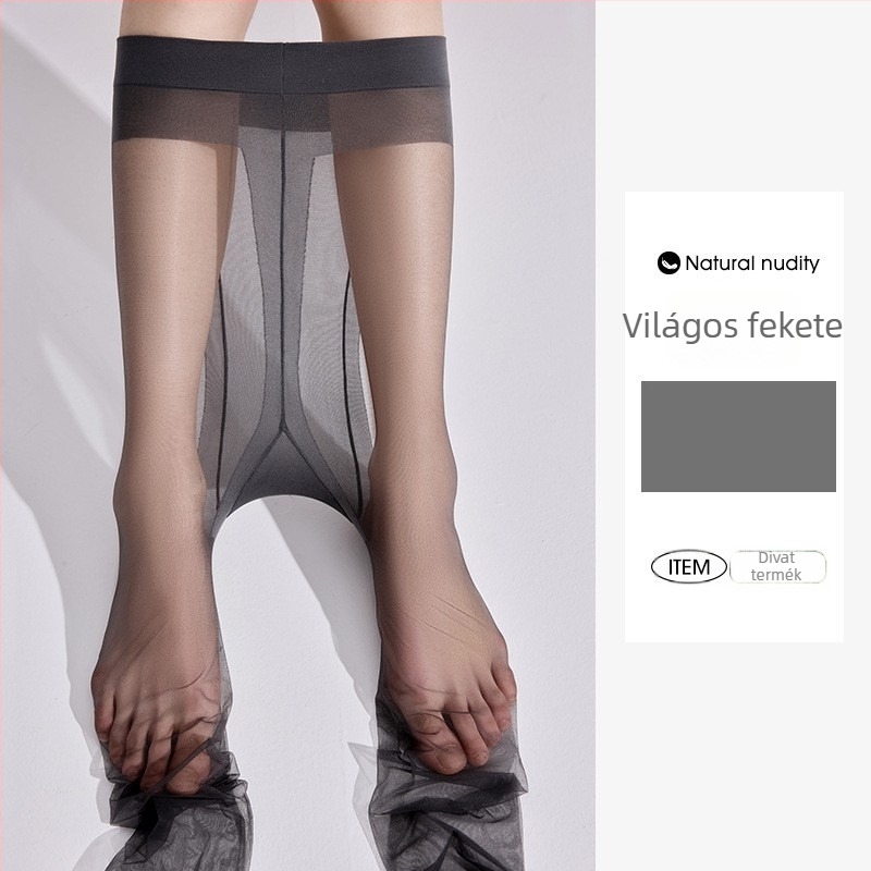 Ultra vékony 0D harisnya, varrat nélküli, áttetsző nylonból, egyszínű mintával, formázó funkciókkal