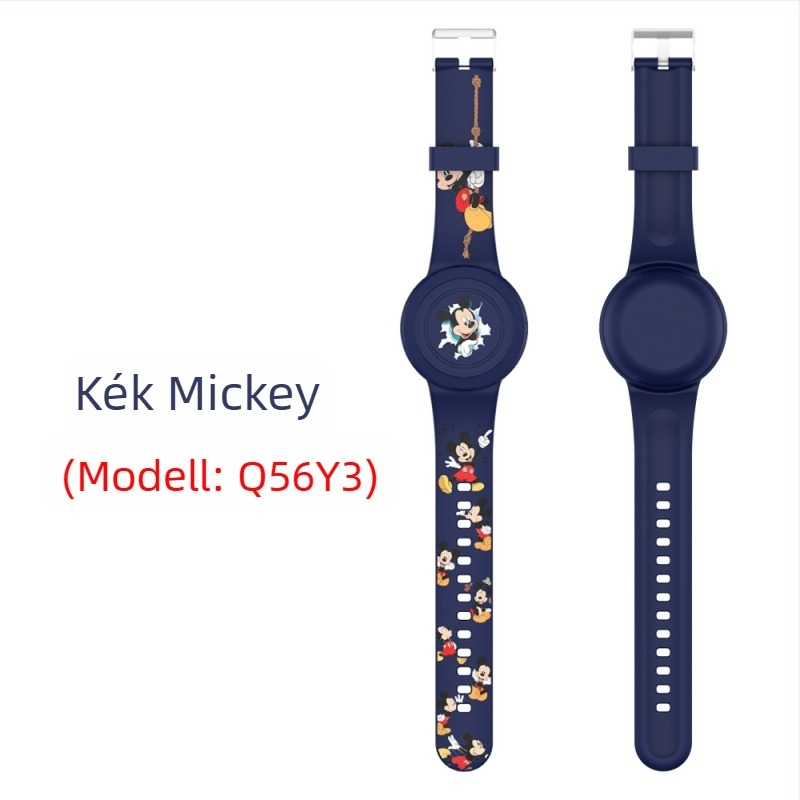 Apple AirTag-hez szilikonból készült vízálló karkötővédő – aranyos rajzfilmszerű stílus, injektált formázás, sor Waterproof Strap Cover, modell Waterproof Strap Cover