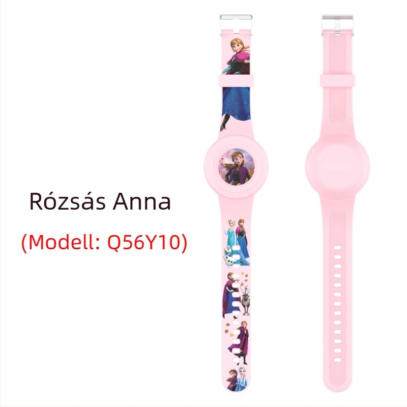 Apple AirTag-hez szilikonból készült vízálló karkötővédő – aranyos rajzfilmszerű stílus, injektált formázás, sor Waterproof Strap Cover, modell Waterproof Strap Cover