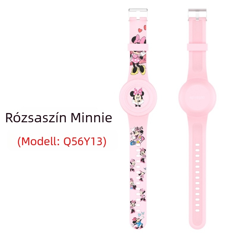 Apple AirTag-hez szilikonból készült vízálló karkötővédő – aranyos rajzfilmszerű stílus, injektált formázás, sor Waterproof Strap Cover, modell Waterproof Strap Cover