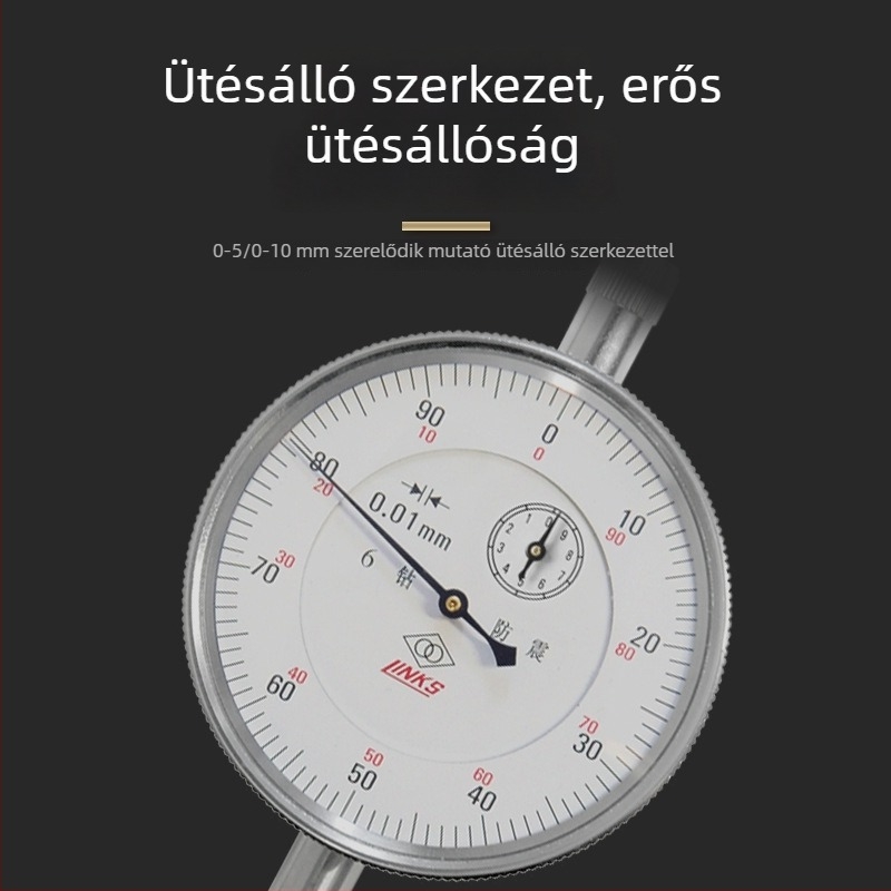 Dial indikátor mágneses alapú ütésálló, skála 0-1-3-5-10-30-50, GB1219-2008, márka Ha Amount