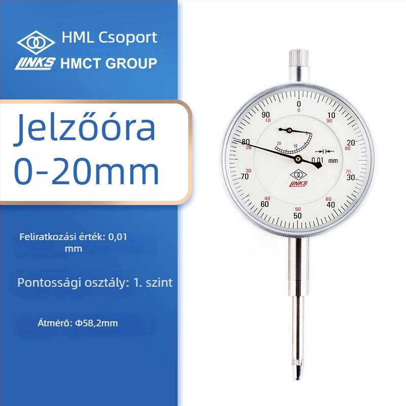 Dial indikátor mágneses alapú ütésálló, skála 0-1-3-5-10-30-50, GB1219-2008, márka Ha Amount