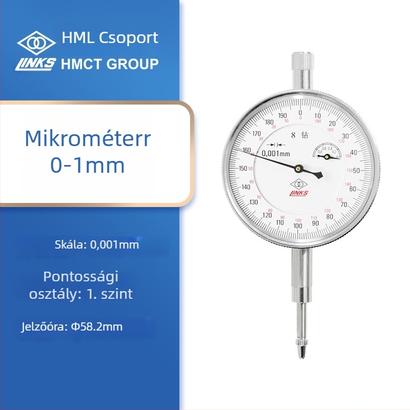 Dial indikátor mágneses alapú ütésálló, skála 0-1-3-5-10-30-50, GB1219-2008, márka Ha Amount