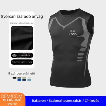 Férfi nyári futó mellény, légáteresztő, nedvességelnyelő Milk Silk anyaggal, 95% poliészter