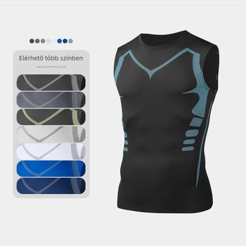 Férfi nyári futó mellény, légáteresztő, nedvességelnyelő Milk Silk anyaggal, 95% poliészter