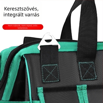 Villanyszerelő táska többszintű szerszámtárolóval, vízálló, vállon hordozható