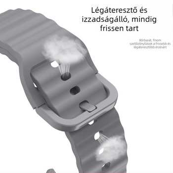 Samsung Watch7 hullámvarrású szilikon szíj, 20 mm, kompatibil Galaxy okos karkötővel