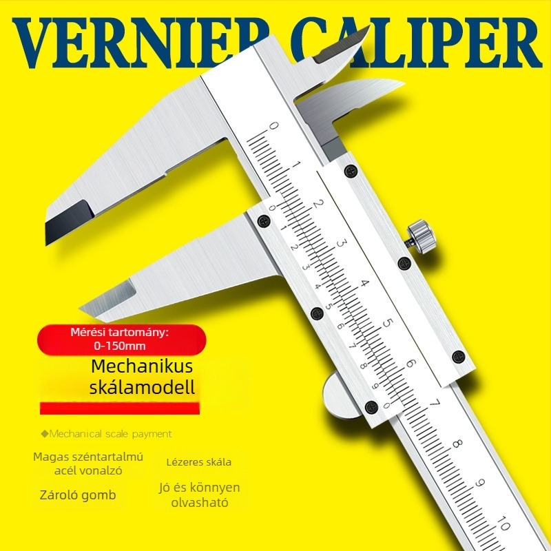 Rozsdamentes acél digitális tolókaliber – ipari osztály, magas precizitás, digitális kijelző