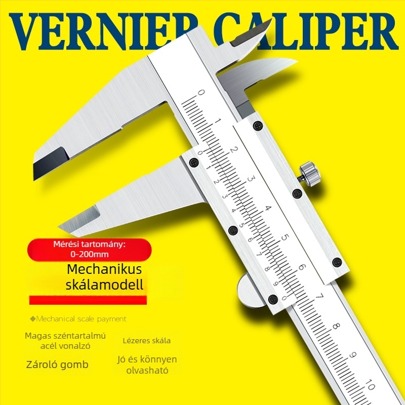 Rozsdamentes acél digitális tolókaliber – ipari osztály, magas precizitás, digitális kijelző