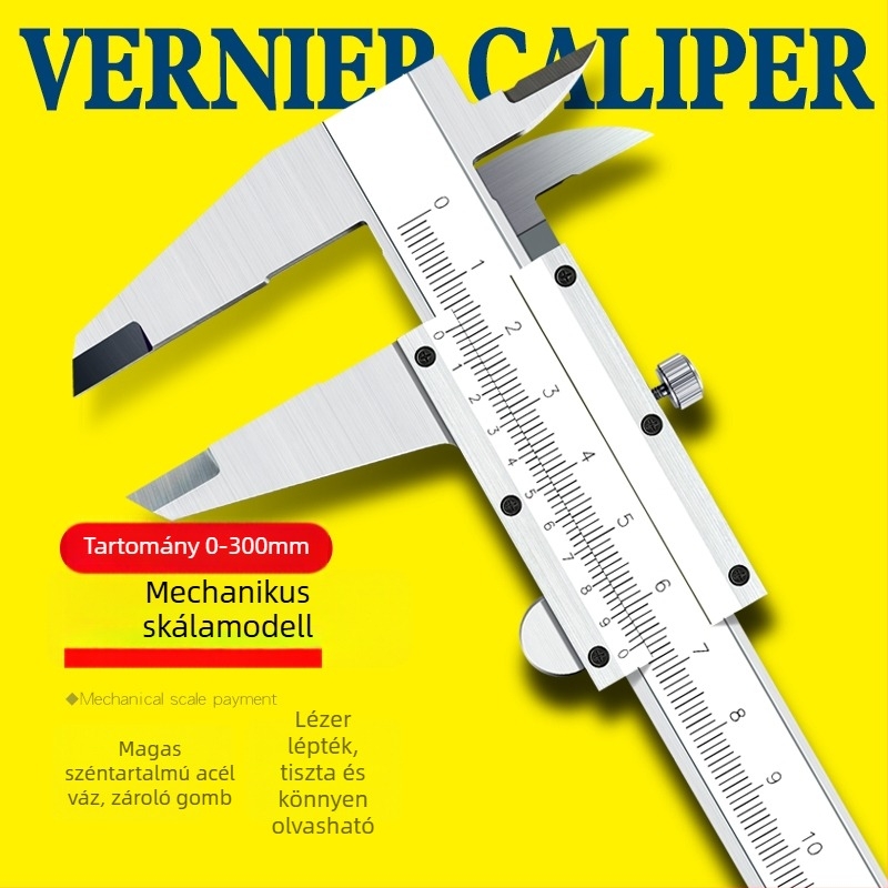 Rozsdamentes acél digitális tolókaliber – ipari osztály, magas precizitás, digitális kijelző