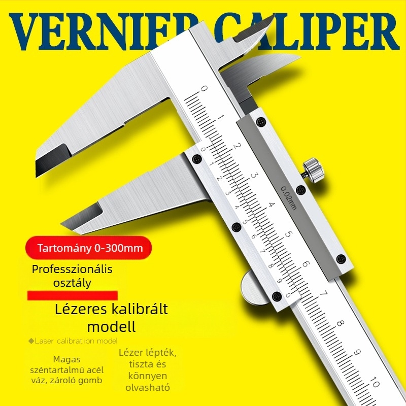 Rozsdamentes acél digitális tolókaliber – ipari osztály, magas precizitás, digitális kijelző