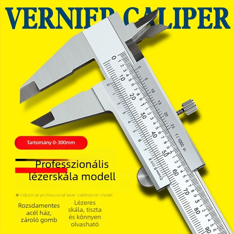Rozsdamentes acél digitális tolókaliber – ipari osztály, magas precizitás, digitális kijelző