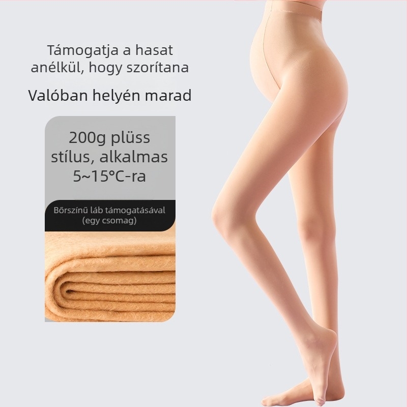 Kismama harisnyanadrág lábbal – formázó, vékony, Nylon, egyszínű