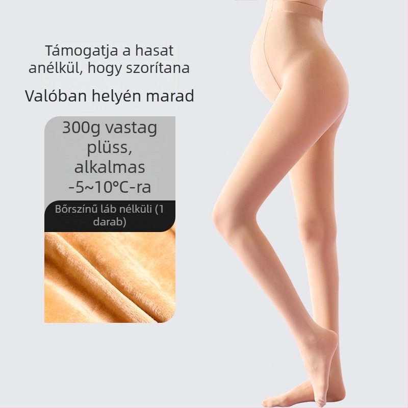 Kismama harisnyanadrág lábbal – formázó, vékony, Nylon, egyszínű