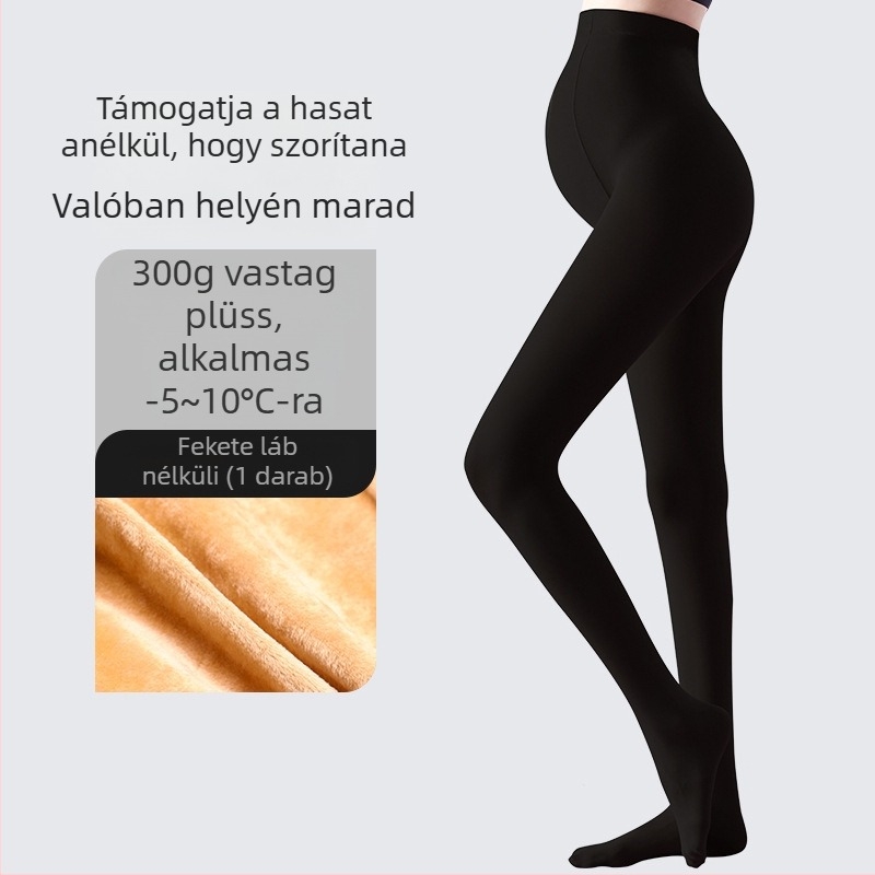 Kismama harisnyanadrág lábbal – formázó, vékony, Nylon, egyszínű
