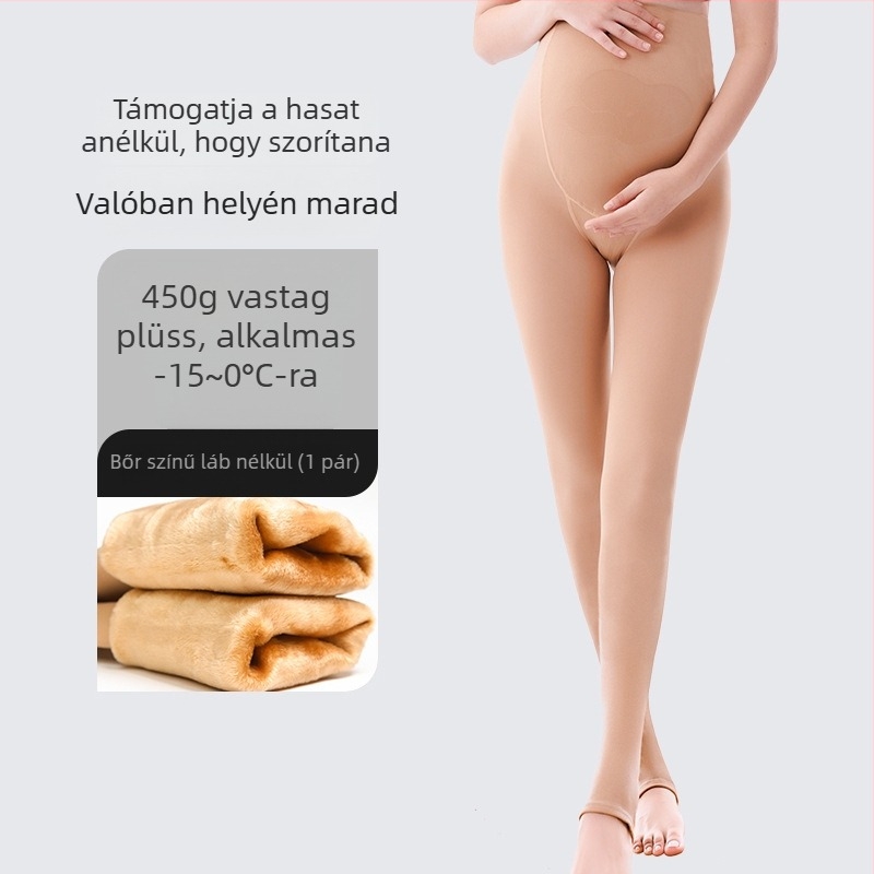 Kismama harisnyanadrág lábbal – formázó, vékony, Nylon, egyszínű