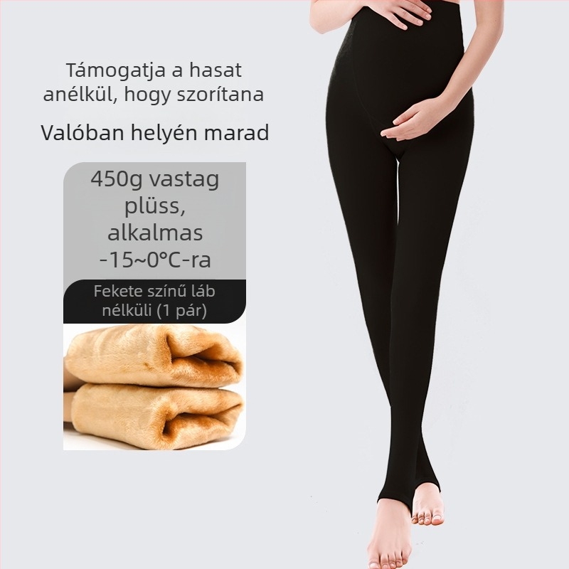 Kismama harisnyanadrág lábbal – formázó, vékony, Nylon, egyszínű