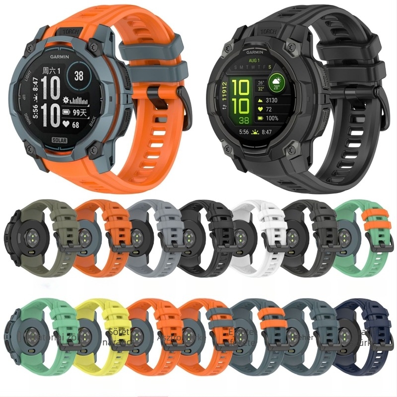 Garmin Instinct 3/3E szilikon óraszíj gyorskioldó csattal, 22 mm és 26 mm