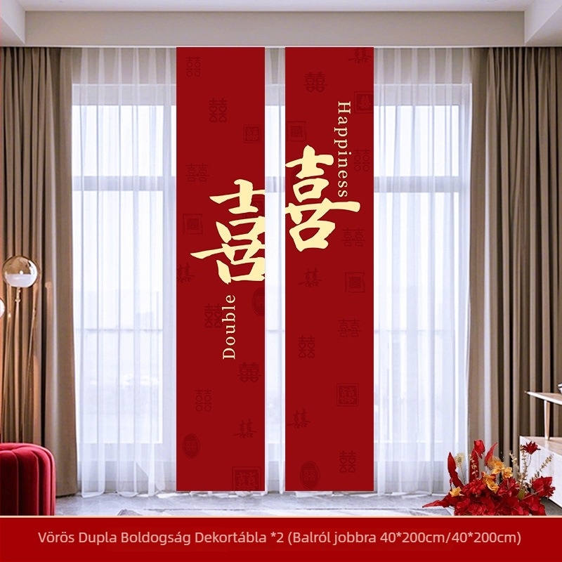 Esküvői dekorációs készlet a helyszínre – girland és fotóháttér, anyagok: papír és szalag