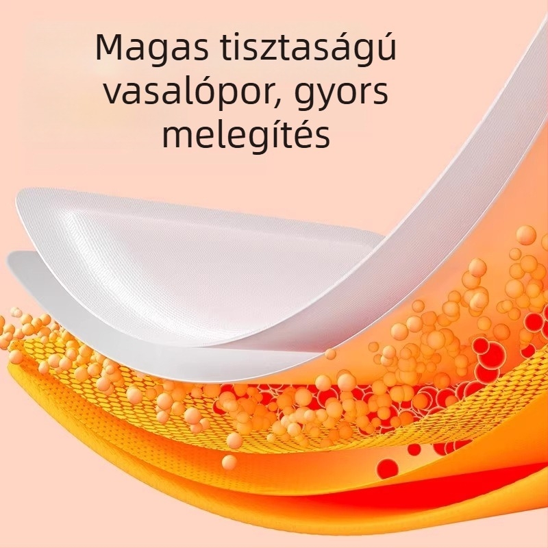 Fűtő talpbetét, teljes hosszúságú, uniszex, felnőtteknek, anyagok: vaspor, víz, aktivált szén