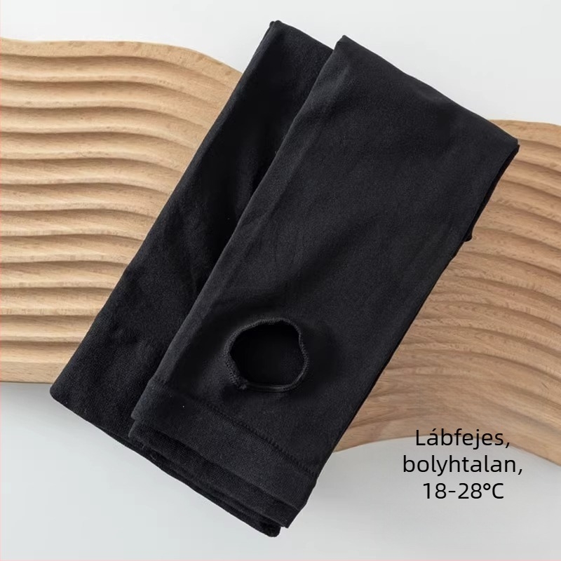Női fleece-béléssel ellátott leggings, világosszürke, 3/4 hossz, plusz méret, bőrtónus