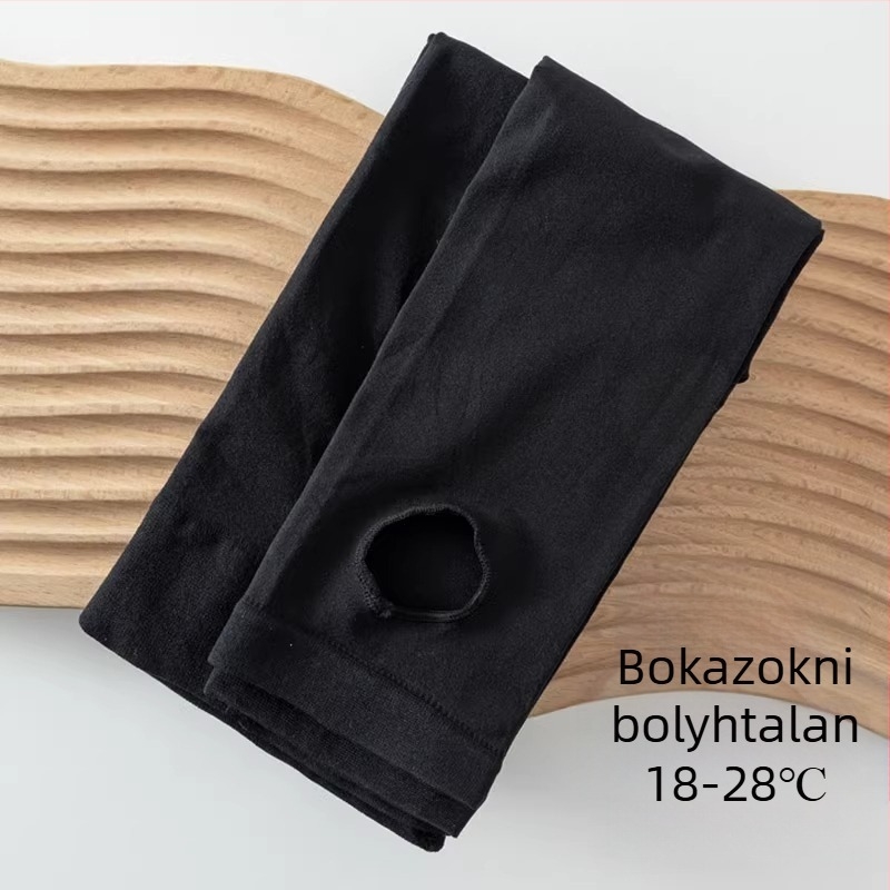 Női fleece-béléssel ellátott leggings, világosszürke, 3/4 hossz, plusz méret, bőrtónus