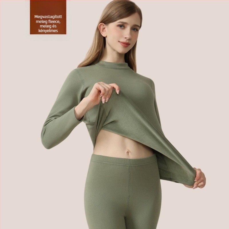 Pár termoszett – teljes pamutból készült, fleece béléssel, vastag felső és alsó, 95% pamut, belső poliészter bélés 80%, anyagsúly 750 g/m2, extra vastag 401–500 g/m2, 18–40 éveseknek.