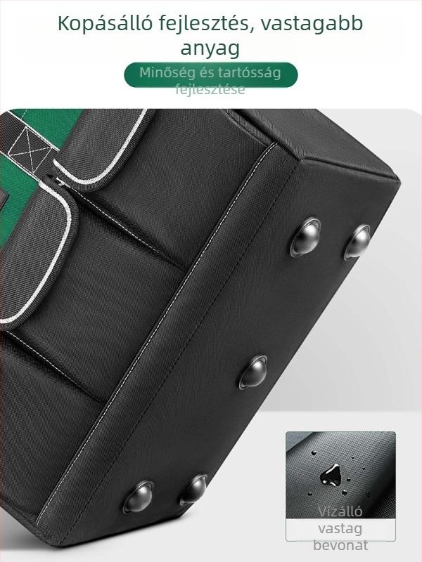 Szerszámtároló táska készlet, kopásálló Oxford anyagból, vastított kialakítással, hordozható – két négyzet alakú táska 30% nagyobb kapacitással és 3D dizájnnal, pántokkal, otthoni használatra