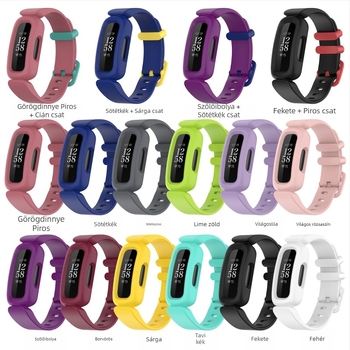 Qingtangfa szilikon karkötő Fitbit Ace 3 és Fitbit Inspire 2-höz – gyerekeknek sport karkötő, integrált