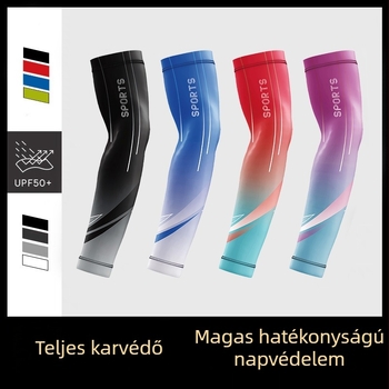 Nyári napvédő karvédők – lélegző Ice Silk keverék, poliészter és spandex, kerékpározáshoz és motorozáshoz