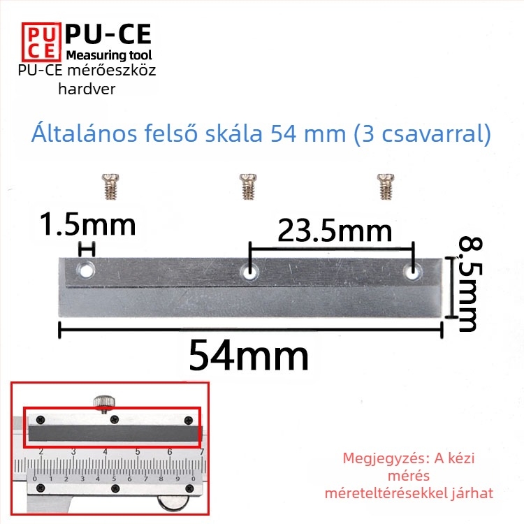 6E3X Vernier tolómérő rögzítőcsavarok készlet — zárócsavarok digitális magasságmérőhöz és mélységmérőhöz