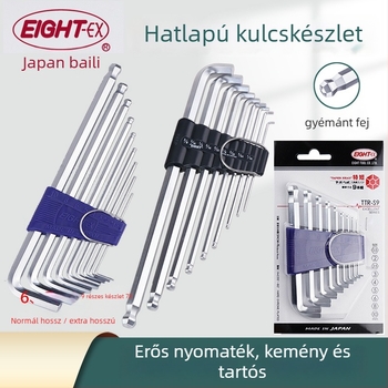 Bailey belső hatszögű kulcs készlet, 8 darab, TTR-S7/TTR-S9 modellek, SVCM+ anyag, elektrolitikus bevonat