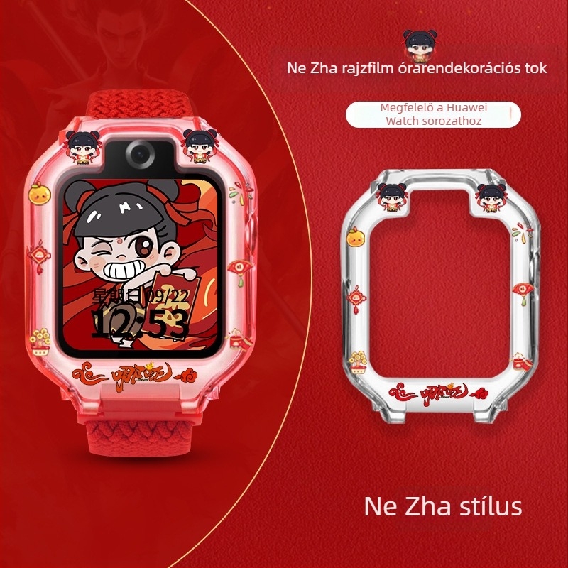 Hanzhong Runsheng TPU védőtok ragasztóval Huawei Gyermekóra 5X/5XPro számára, tartalmaz gyöngyház zacskót