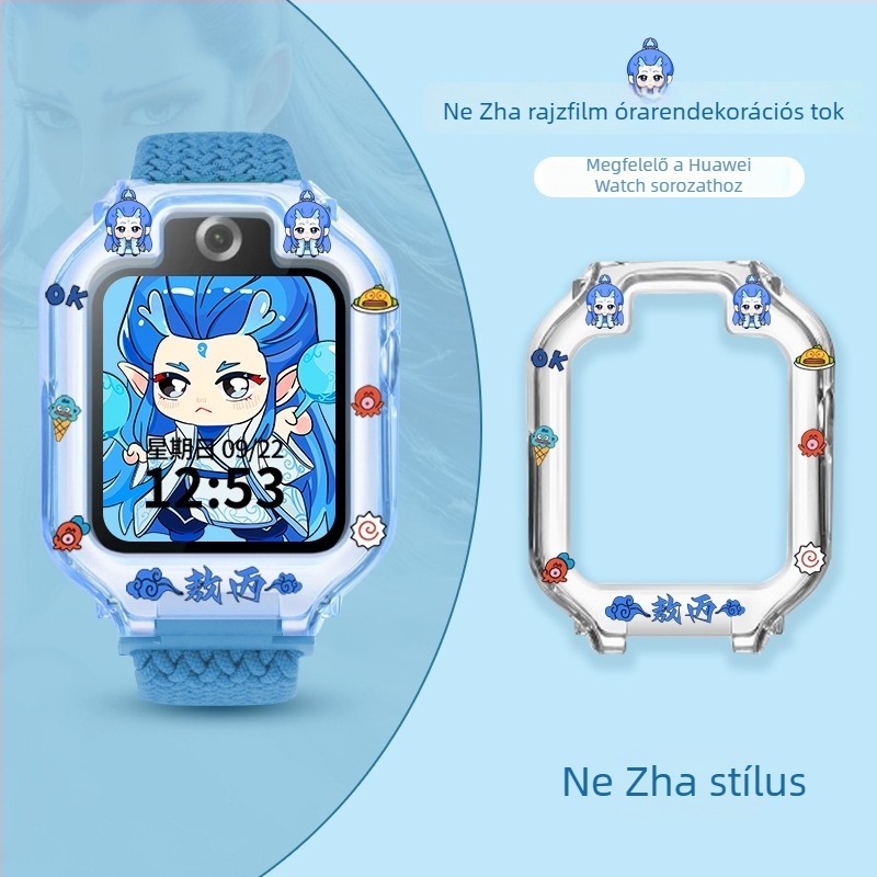 Hanzhong Runsheng TPU védőtok ragasztóval Huawei Gyermekóra 5X/5XPro számára, tartalmaz gyöngyház zacskót