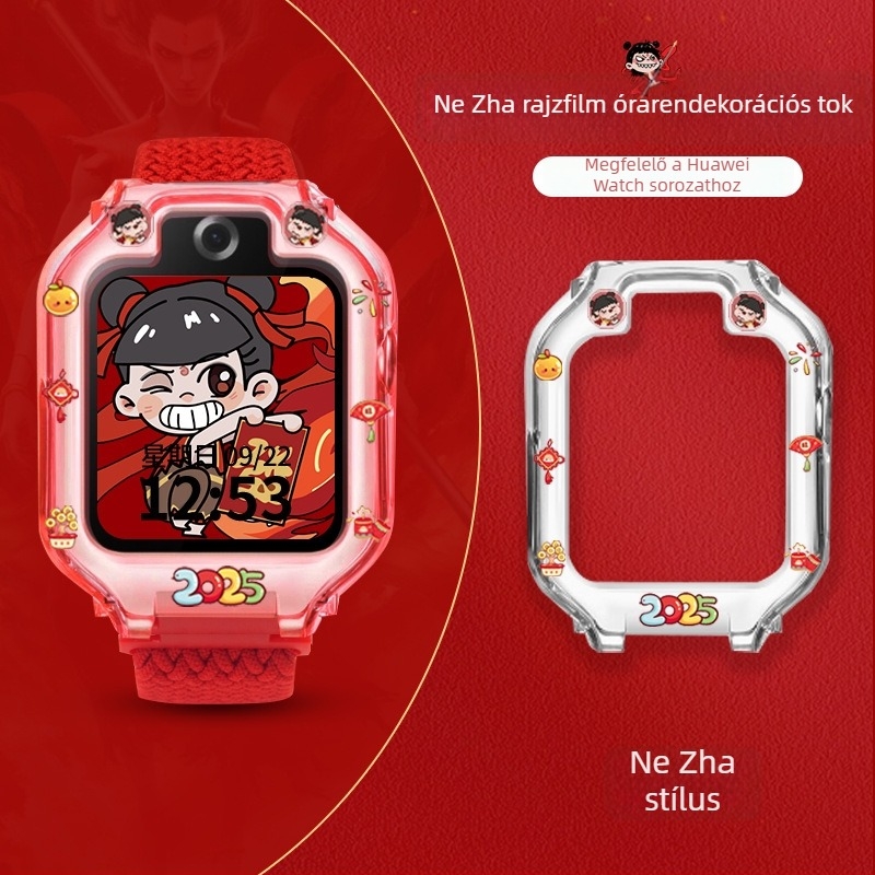 Hanzhong Runsheng TPU védőtok ragasztóval Huawei Gyermekóra 5X/5XPro számára, tartalmaz gyöngyház zacskót