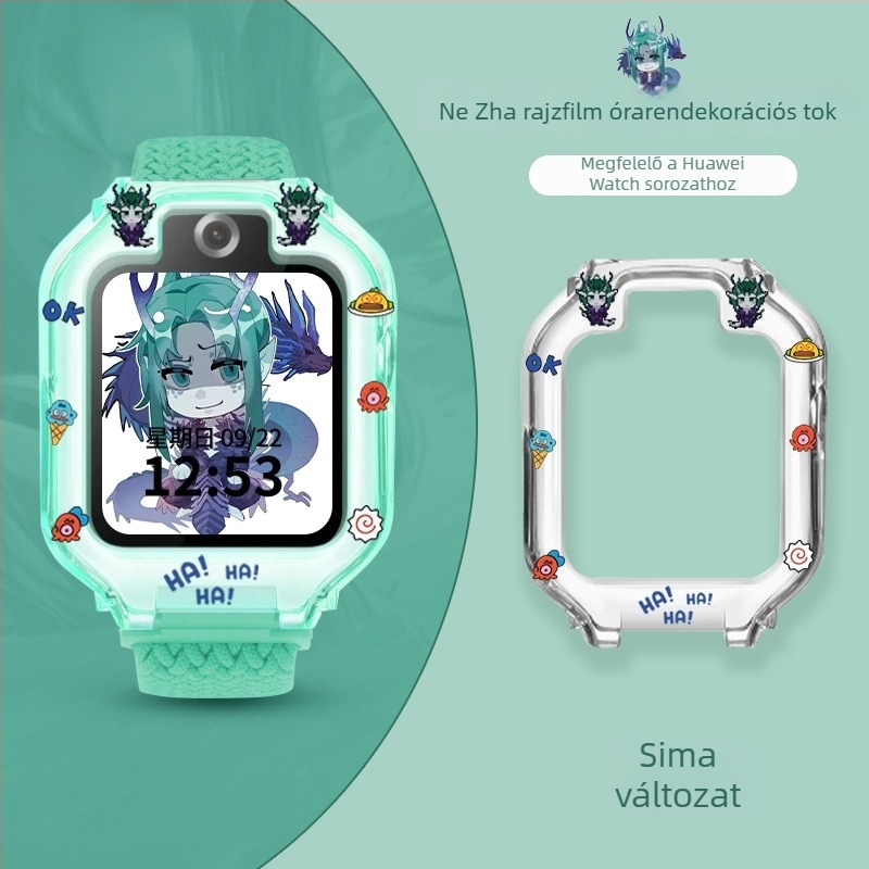 Hanzhong Runsheng TPU védőtok ragasztóval Huawei Gyermekóra 5X/5XPro számára, tartalmaz gyöngyház zacskót