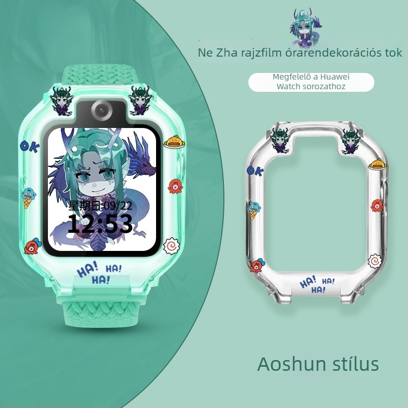 Hanzhong Runsheng TPU védőtok ragasztóval Huawei Gyermekóra 5X/5XPro számára, tartalmaz gyöngyház zacskót