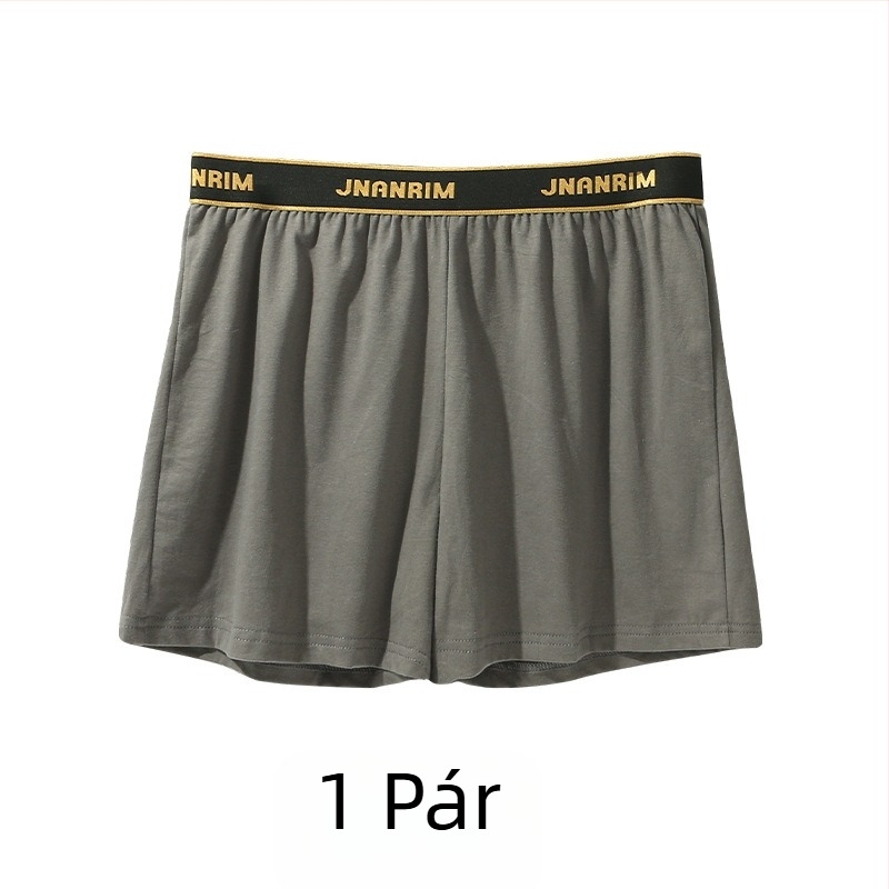Férfi pamut boxeralsó, laza szabású, egyszínű, lélegző, középmagas derekú