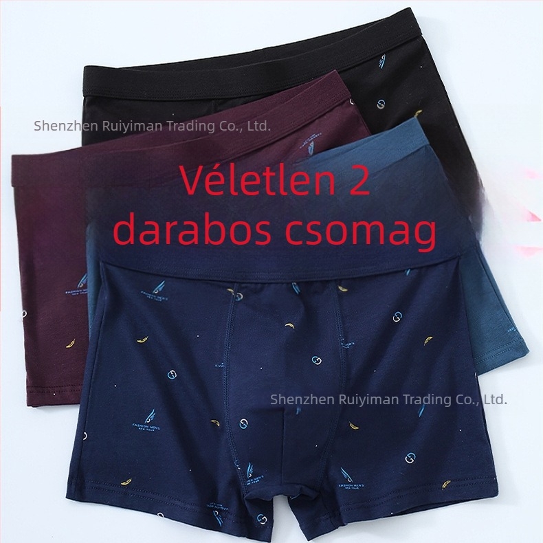4 darab pamut antibakteriális férfi boxer brief, kényelmes és lélegző, nagy méret