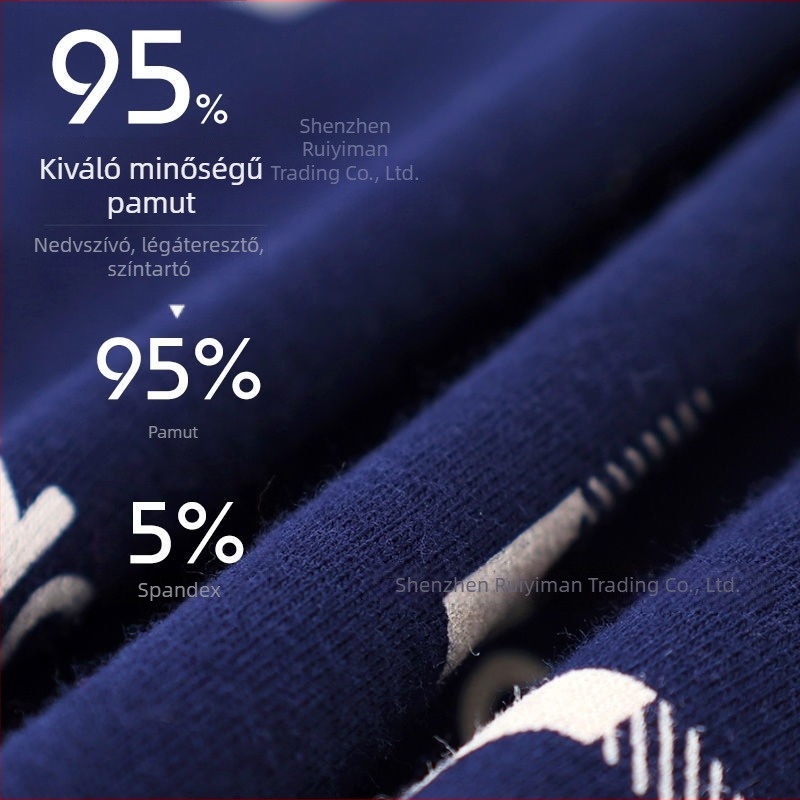 4 darab pamut antibakteriális férfi boxer brief, kényelmes és lélegző, nagy méret