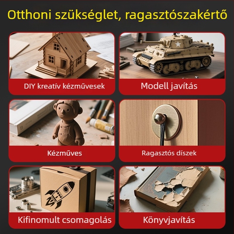 Forró ragasztópisztoly, 11 mm átmérő, erős, kézi, otthoni használatra, Airuidun