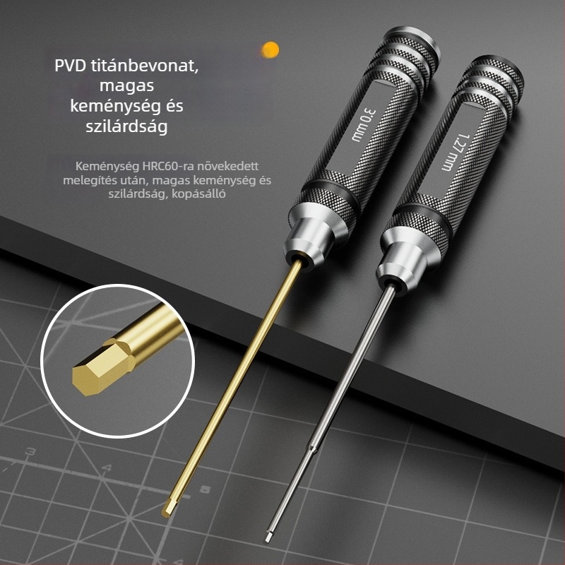 VDE szigetelőanyagú hatszögletű csavarhúzó és kulcs készlet modellek repülőgépekhez, több mint 200 készlet, építésre, vágó formátum