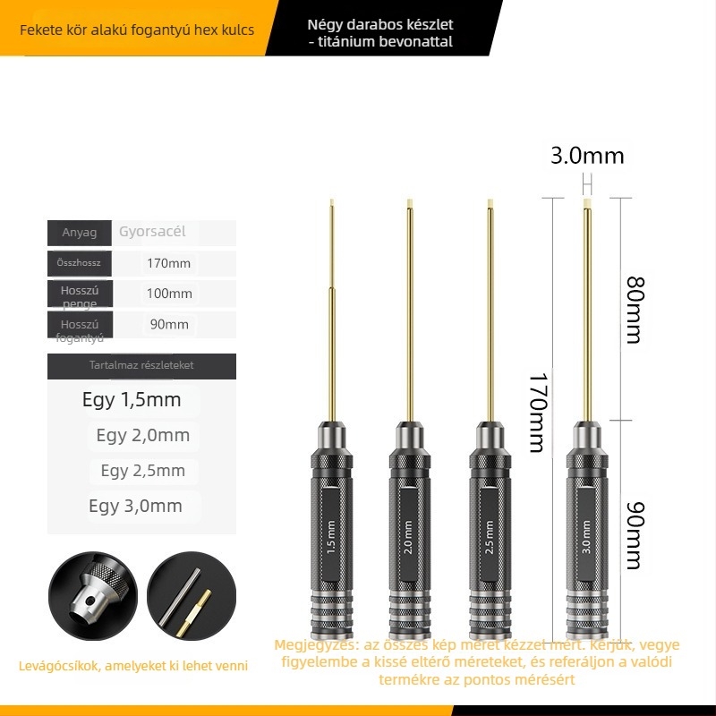 VDE szigetelőanyagú hatszögletű csavarhúzó és kulcs készlet modellek repülőgépekhez, több mint 200 készlet, építésre, vágó formátum